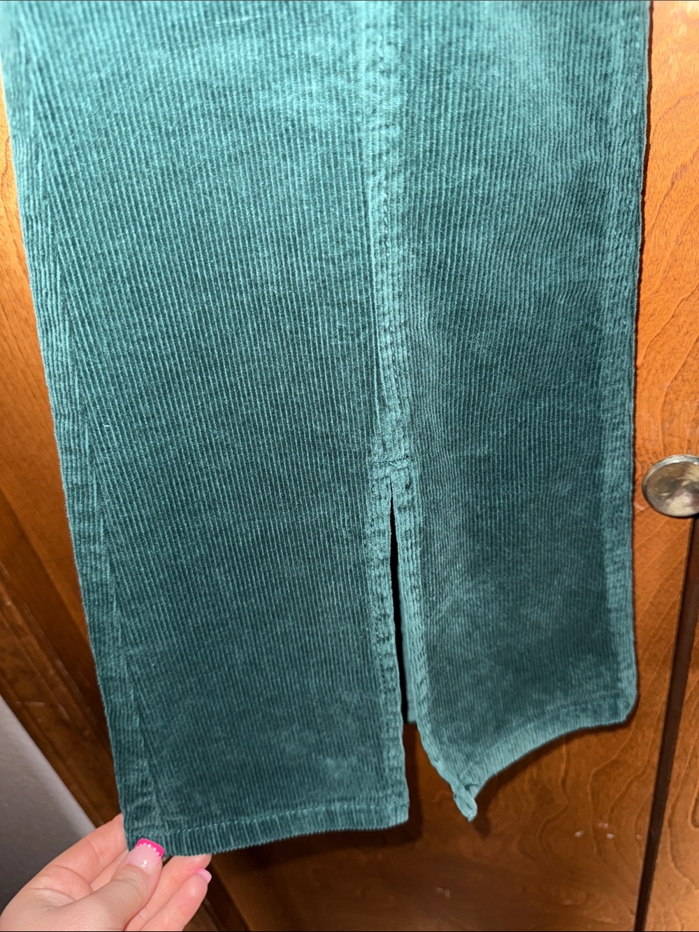 Rock&Roll Green Corduroy Pants - Picture 3 of 4